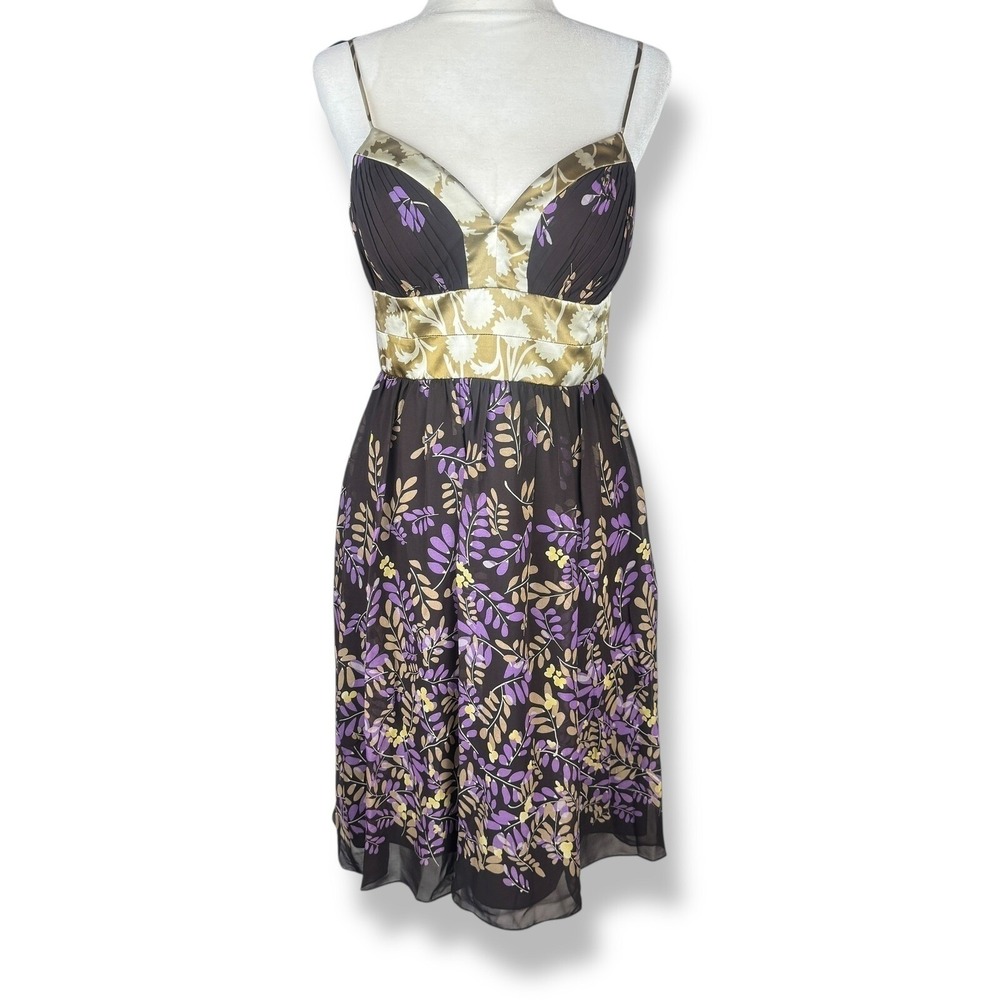 OC Silk Babydoll Dress Size 6 Floral Fairy Earthy Boho Garden Party Hoco